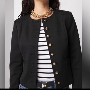 WHBM.. Cropped Luxe Stretch Jacket
SIZE:2
COLOR: BLACK